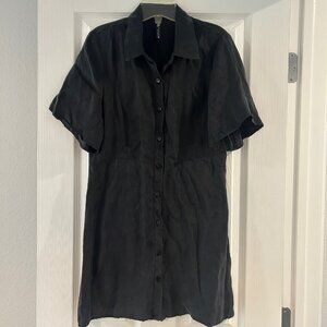 Zara Black Short Sleeve Buttoned Shirt
